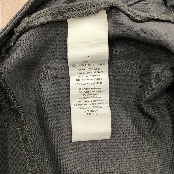 Women's Calvin Klein Jeans 4 S Small Jeggins Ponte Pants Gray Stretch NWOT - Picture 9 of 10